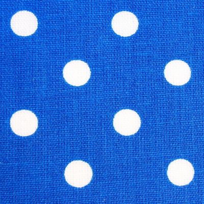 Blauw met witte stippen