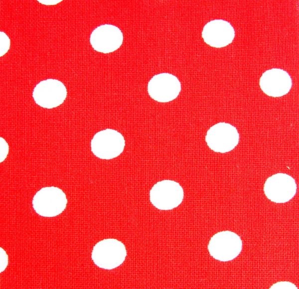 Rood met witte stippen